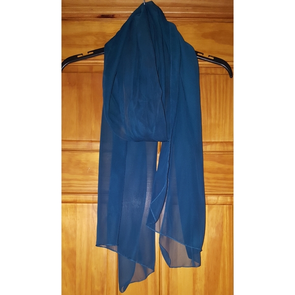 Kate Kasin Scarf Shawl Wrap 78"L x 22"W Turquoise Green - Picture 2 of 6